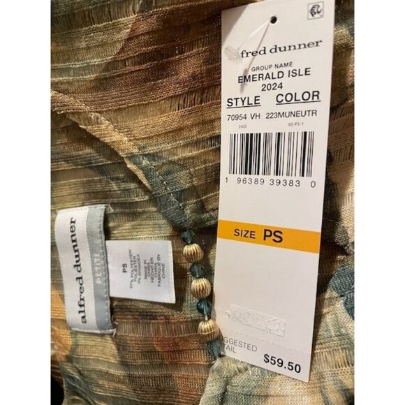 Alfred Dunner 3/4 Sleeve Floral Print Top SMALL PETITE (6767) - Picture 8 of 9